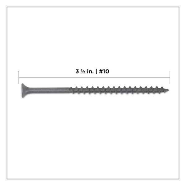 #10 x 3-1/2 in. T25 Star Drive Bugle Head Grey Wood Deck Screws 5 lbs. (280-Count)