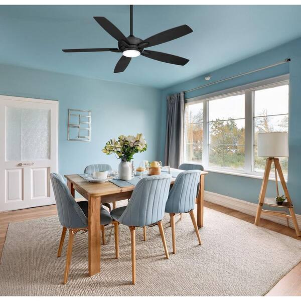 Kelvyn 52 in. Integrated CCT LED Indoor Coal Ceiling Fan with Remote