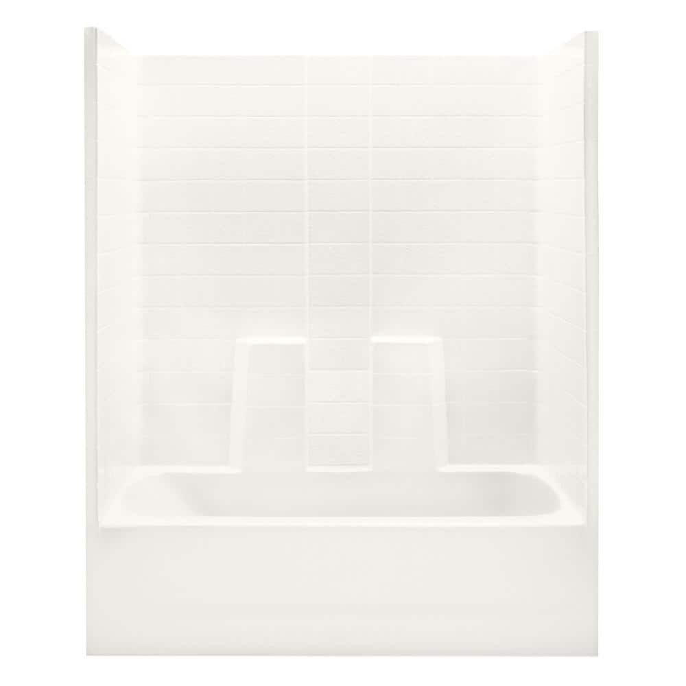 Everyday 60 in. x 30 in. x 72 in. 1-Piece Bath and Shower Kit with Right Dr