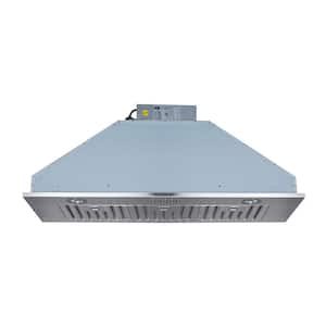 36 in. 600 CFM Insert/Built-in Range Hood with Baffle Filters LED Lights 3-Speed ​​Control in Stainless Steel