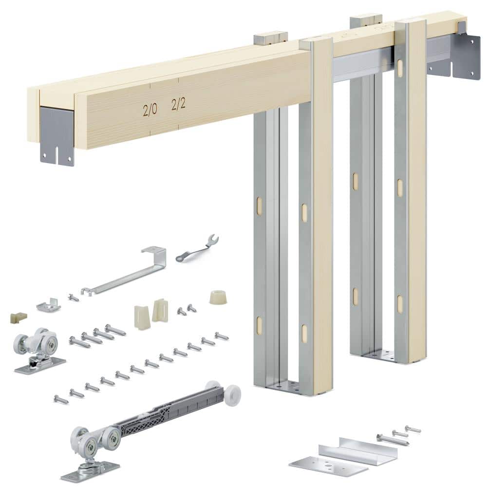 28 in. x 80 in. Universal Aluminum Pocket Door Frame with Hardware Kit and Soft Close (Frame Only) price history on PriceWatchPro