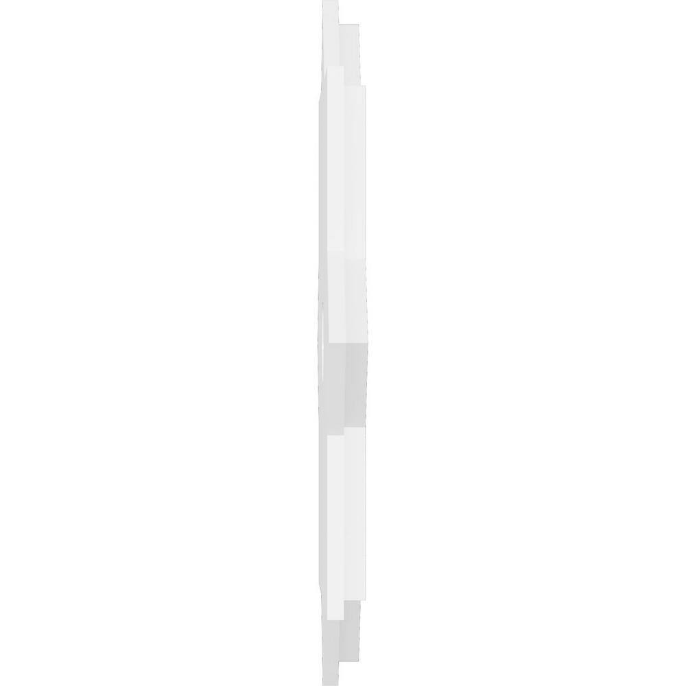 Axel White PVC Contemporary Ceiling Medallion, 10-inch Diameter