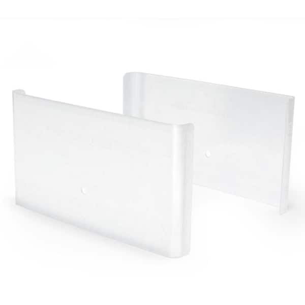 Fence Armor White Demi Fence Post Guard 5.5 in. L x 3 in. H x .5 in D for Wood