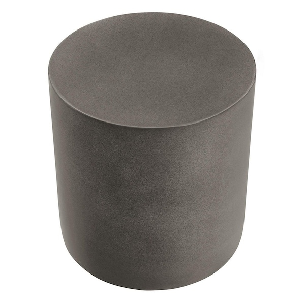 MODWAY Brion Indoor-Outdoor Patio Concrete Stone Stool in Gray EEI