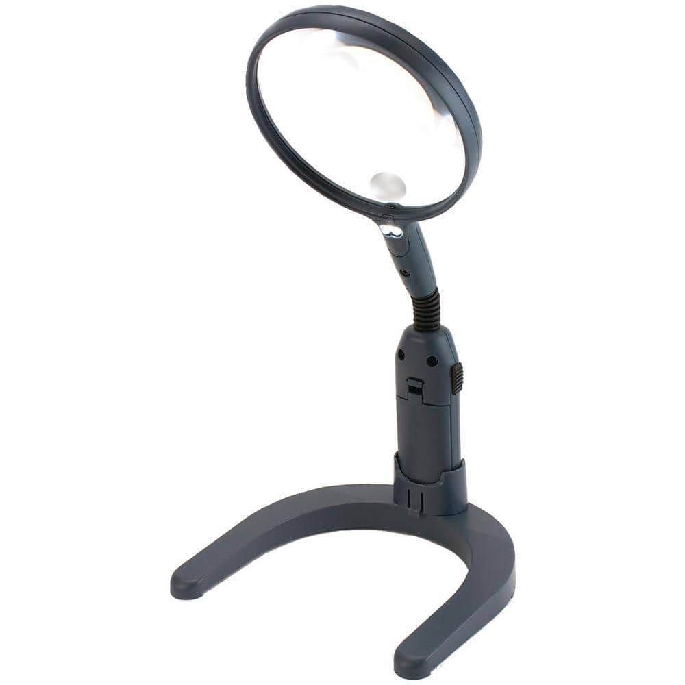 5 / 11x Magnifying Glass Stand Foldable Dimmable Magnifier with Light 8 LED Lamp, Size: 5XL