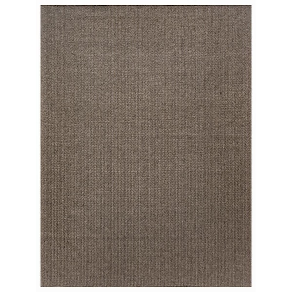Tulum Brown 9 ft. x 12 ft. All-Over Design Contemporary Area Rug