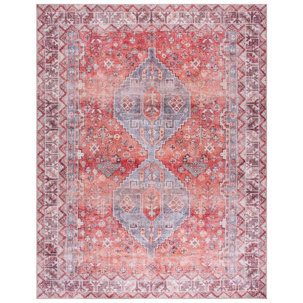 Vintage Serapi Red/Blue  8 ft. x 10 ft. Machine  Washable Distressed Aztec Border Area Rug price history on PriceWatchPro