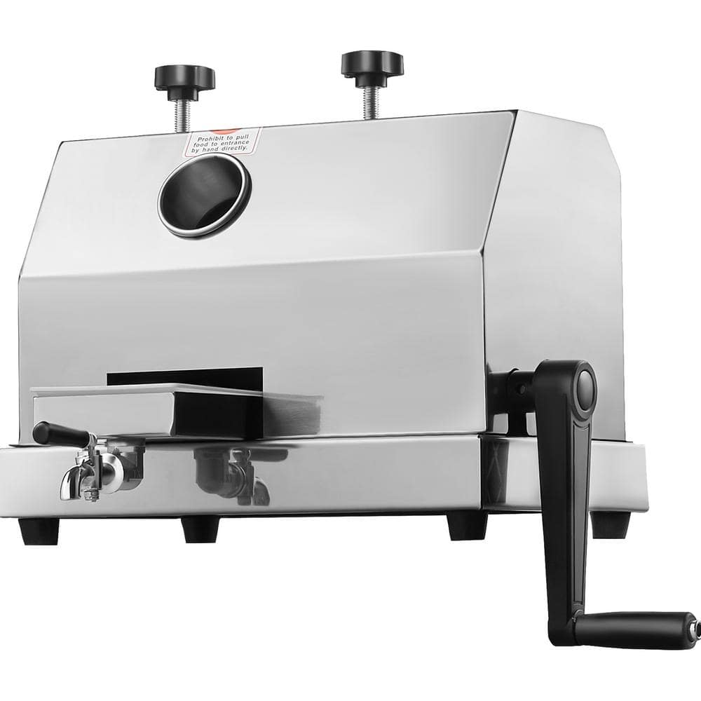 Commercial Sugar Cane Juicer, 110 lbs./H Output, 3 Stainless Steel Rollers, 2.4 in. Inlet, Manual, Commercial/Home Use