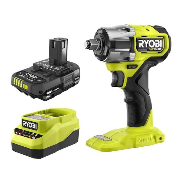 ONE+ HP 18V Brushless Cordless Compact 1/2 in. Impact Wrench Kit with 2.0 Ah Battery and Charger