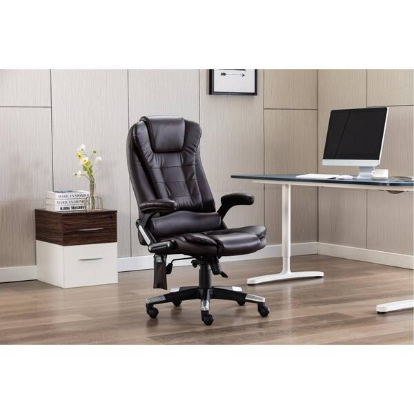 Pinksvdas Brown Vibrating, Adjustable Ergonomic Reclining Chair