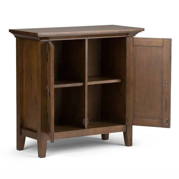 Simpli Home - Redmond Low Storage Cabinet - Rustic Natural Aged Brown