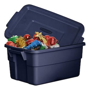 Roughneck 3 Gal. Rugged Storage Tote Container, Blue (6-Pack)