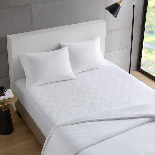 All Natural Medium Standard Cotton Percale Quilted King Mattress Pad