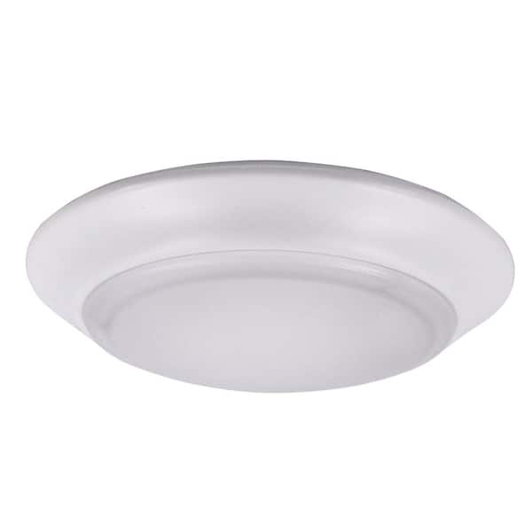 7 in. White Integrated 4000K CCT LED Ceiling Light Flush Mount (6-Pack)