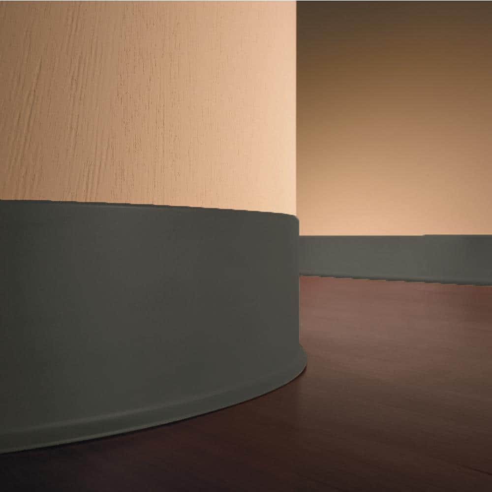 Black and Brown Vinyl Wall Base Coil, 4'' x 1440''