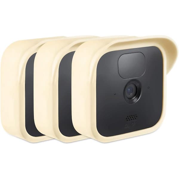 Wasserstein Protective Silicone Skins with Sunroof Compatible with Blink Outdoor in Beige (3-Pack)