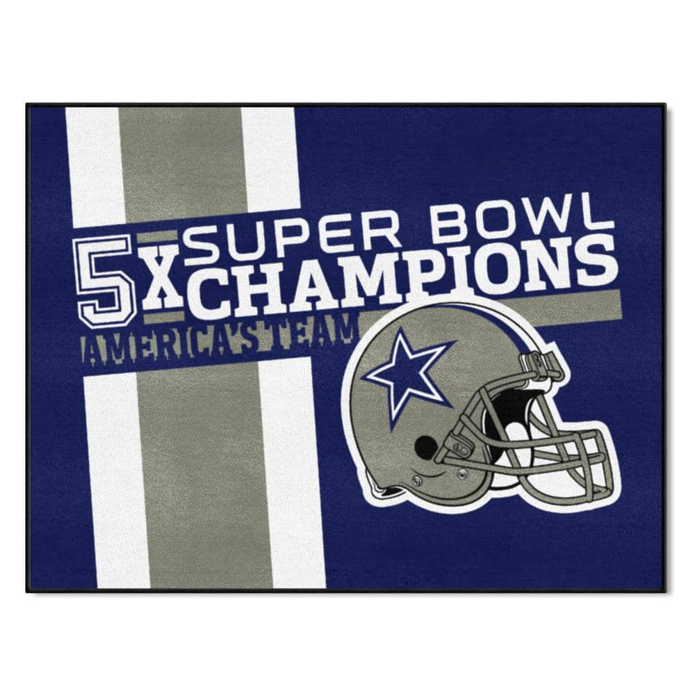 33.75 x 42.5 Dallas Cowboys All Star Navy Rectangle Rug