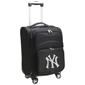 MLB New York Yankees 21 in. Black Carry-On Spinner Softside Suitcase