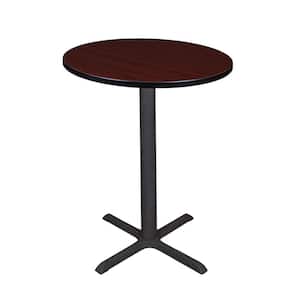 Bucy Mahogany 30 in. Round Cafe Table
