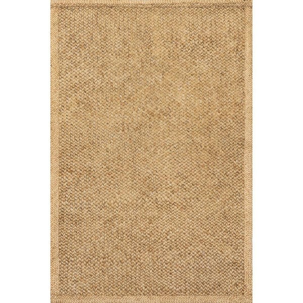 RUGS USA Lauren Liess Willow Bordered Jute Natural 5 ft. x 8 ft. Area Rug