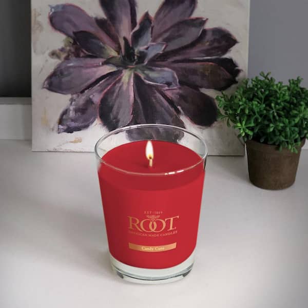 ROOT CANDLES Veriglass Candy Cane Scented Filled Jar Candle
