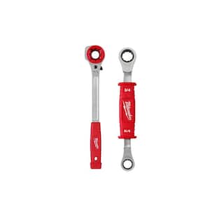Lineman's High Leverage 3/4 in. Ratcheting Wrench with Milled Face & Lineman's 2-in-1 Insulated Ratcheting Box Wrench