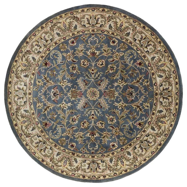 Kaleen Mystic William Blue 6 ft. x 6 ft. Round Area Rug