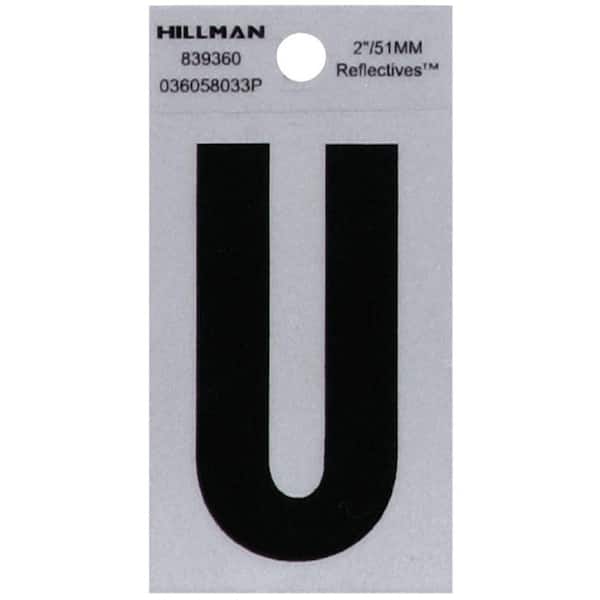 Everbilt 2 in. Vinyl Reflective Letter U 839360 - The Home Depot
