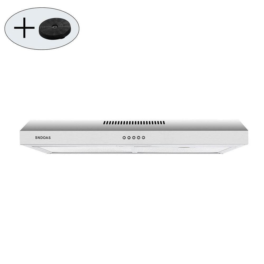 29.3 in. Stainless Steel 230 CFM Ducted Under Cabinet Range Hood with Alumi