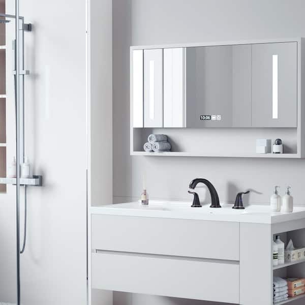 Double Handles Oil Rubbed Bronze 8 in. Widespread Bathroom Faucet, with Pop Up Drain