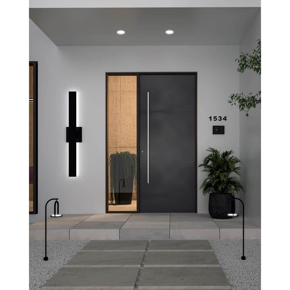 Vesta Black Aluminum 28" LED Wall Sconce