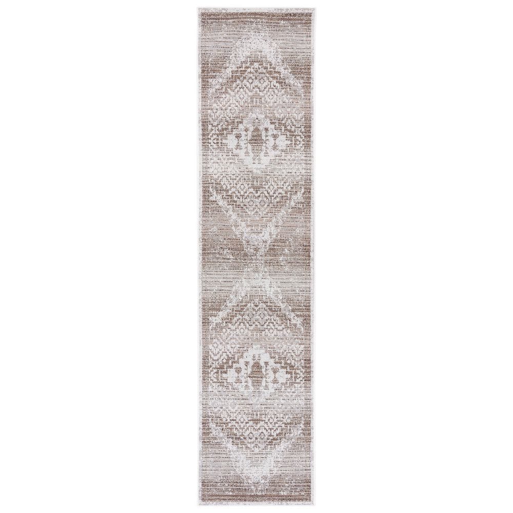 Havana Light Brown/Ivory 2 ft. x 9 ft. Medallion Distressed Indoor/Outdoor Runner Rug price history on PriceWatchPro