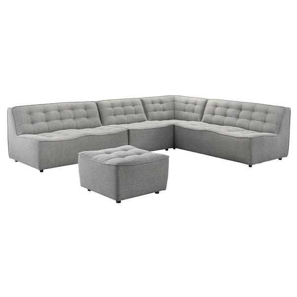 Light gray deals l shaped couch