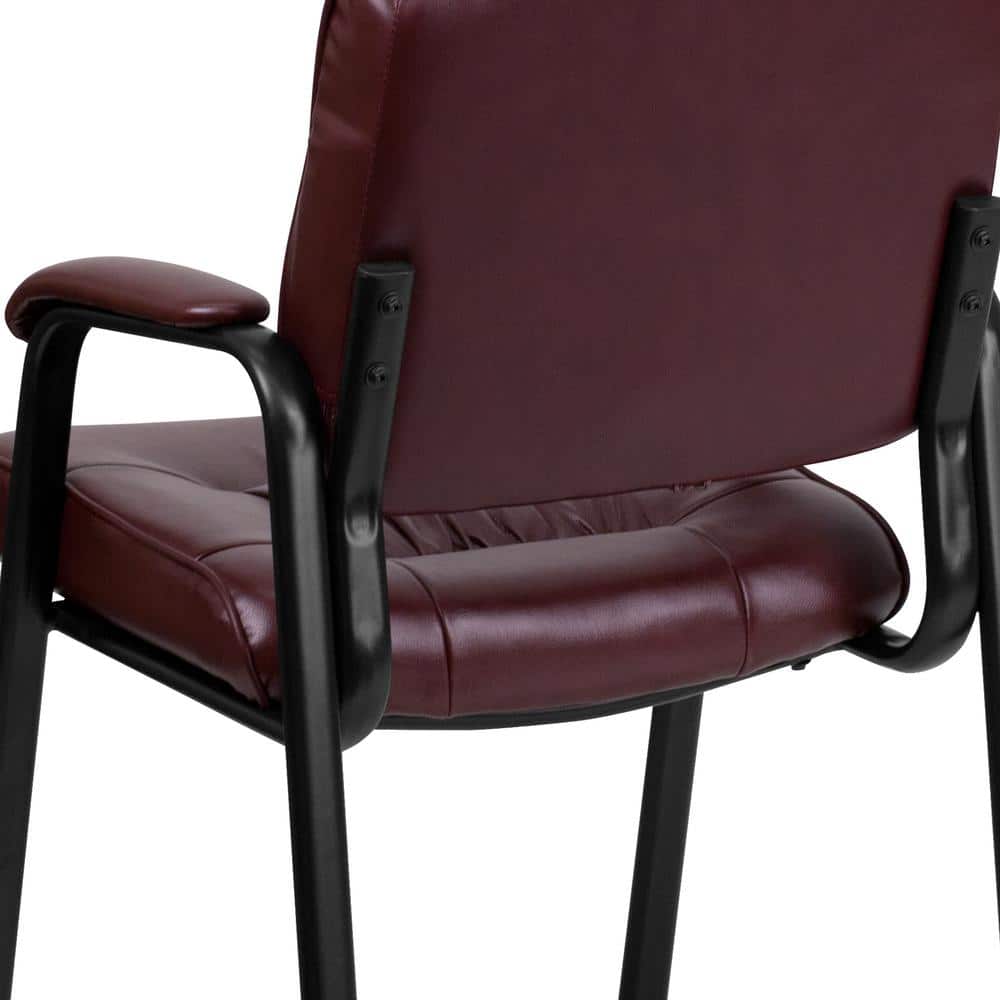 Burgundy LeatherSoft High Back Swivel Executive Chair with Metal Frame