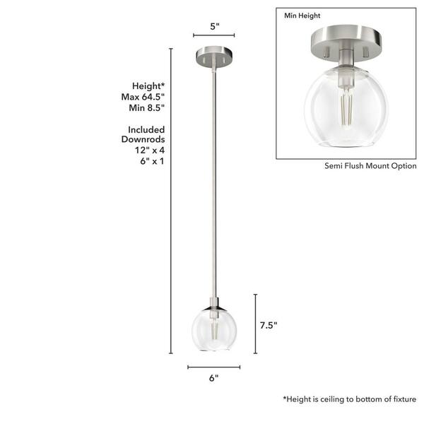 Have a question about Hunter Xidane 1-Light Brushed Nickel