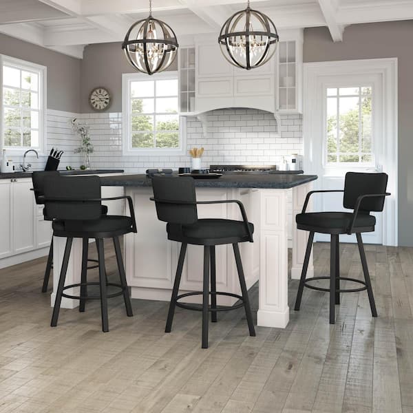Amisco Thea 30 In Black Polyester, Bar Stools Madison Wisconsin