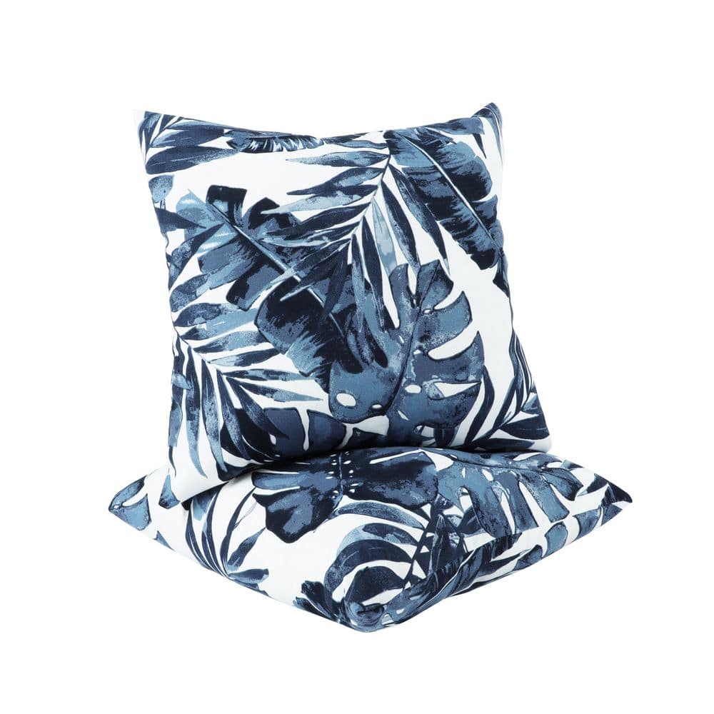 2 Pack 18 x 18 Outdoor Throw Pillows, Waterproof and Fade-Resistant Patio C