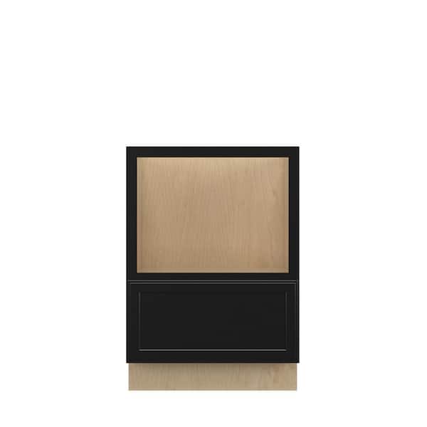 Kunal Kitchens Belle Haven Recessed 24 in. W x 34.5 in. H x 24 in. D in Driftwood Plywood Assembled Microwave Base Cabinet