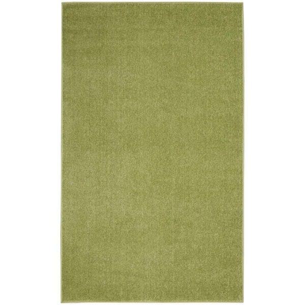 Green 3 ft. x 5 ft. Woven Polypropylene Indoor/Outdoor Area Rug