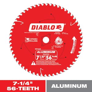 7-1/4in. x 56-Teeth Saw Blade for Thick Aluminum