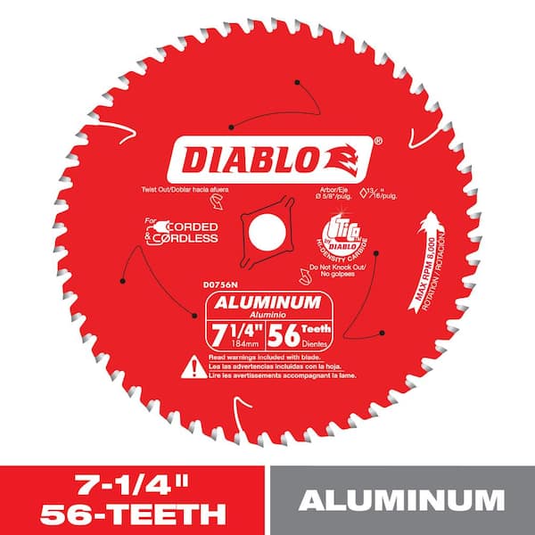 DIABLO 7-1/4in. x 56-Teeth Saw Blade for Thick Aluminum