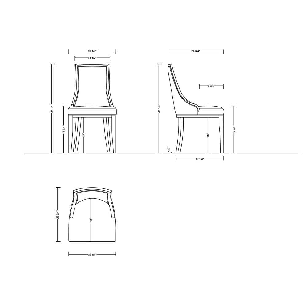 Tan Faux Leather Upholstered Parsons Side Chair with Beech Wood Legs