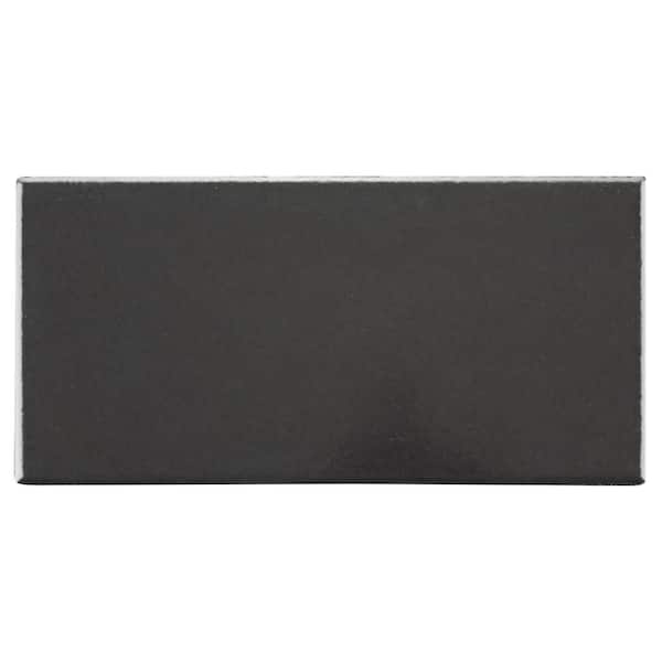 Merola Tile Piscina Glossy Black with BioTech 5 in. x 10 in. Porcelain Floor and Wall Take Home Tile Sample
