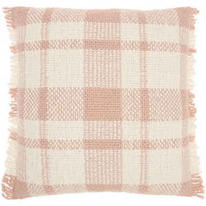 Kathy Ireland Blush Removable Cover 20 in. x 20 in. Throw Pillow