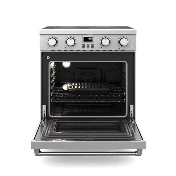 STELLARI 30 in. 4-Element Freestanding Electric Range in Stainless Steel