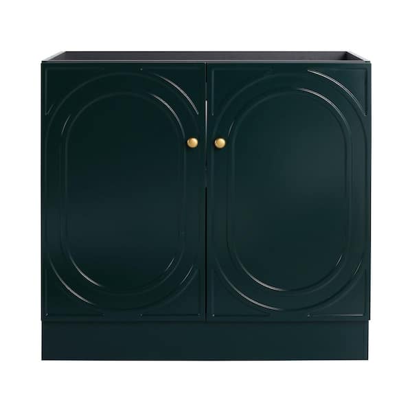 36 in. Bath Vanity Cabinet without Top in Dark Green Unassembled