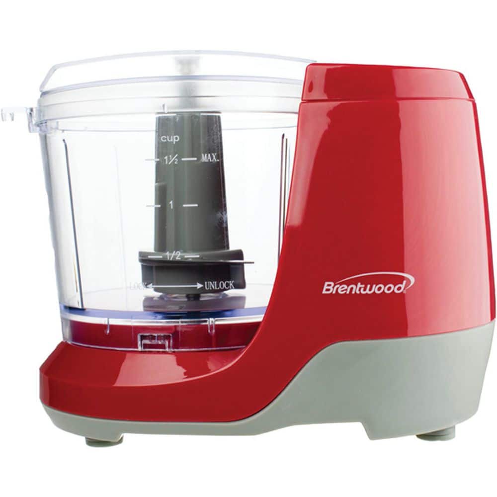 Brentwood 1.5-Cup Mini Food Chopper in Red