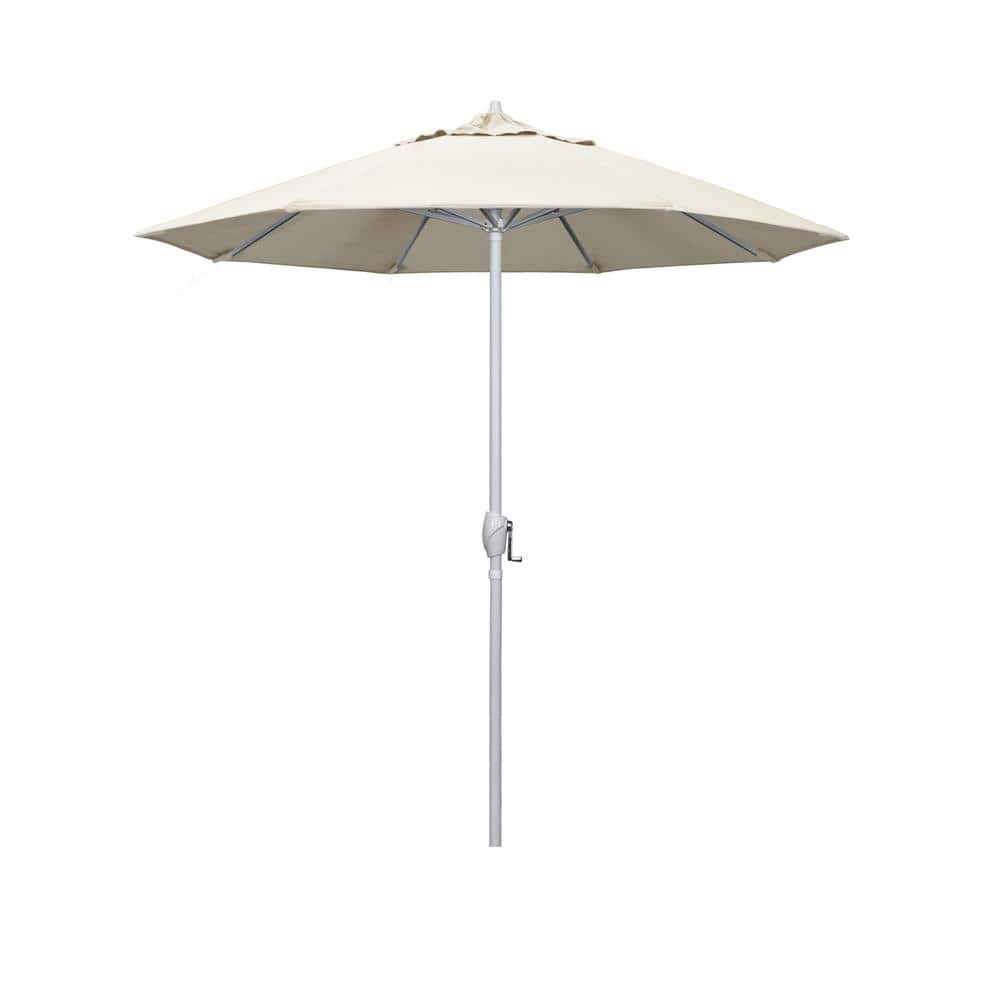 7.5 ft. Matted White Aluminum Market Patio Umbrella Auto Tilt in Canvas Sunbrella price history on PriceWatchPro