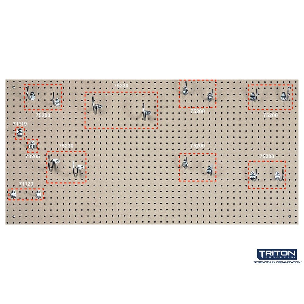 Natural High Density Fiberboard Pegboards, Set of 2