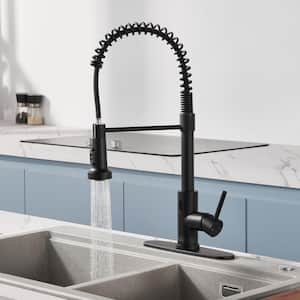 Touchless Sensor Single Handle Stainless Steel Pull Down Sprayer Kitchen Faucet in Matte Black